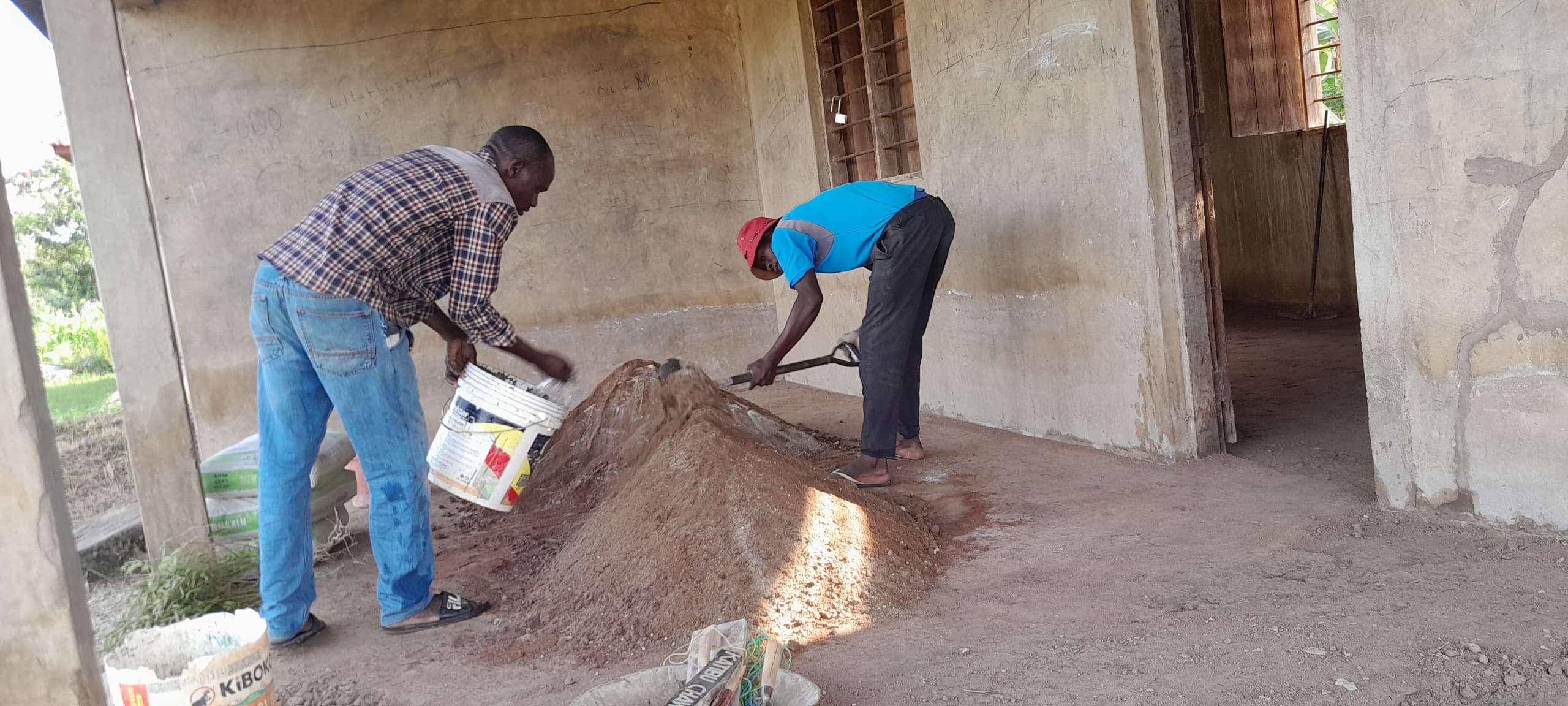 Community library renovation in Sengerema, Mwanza — progress photo 2