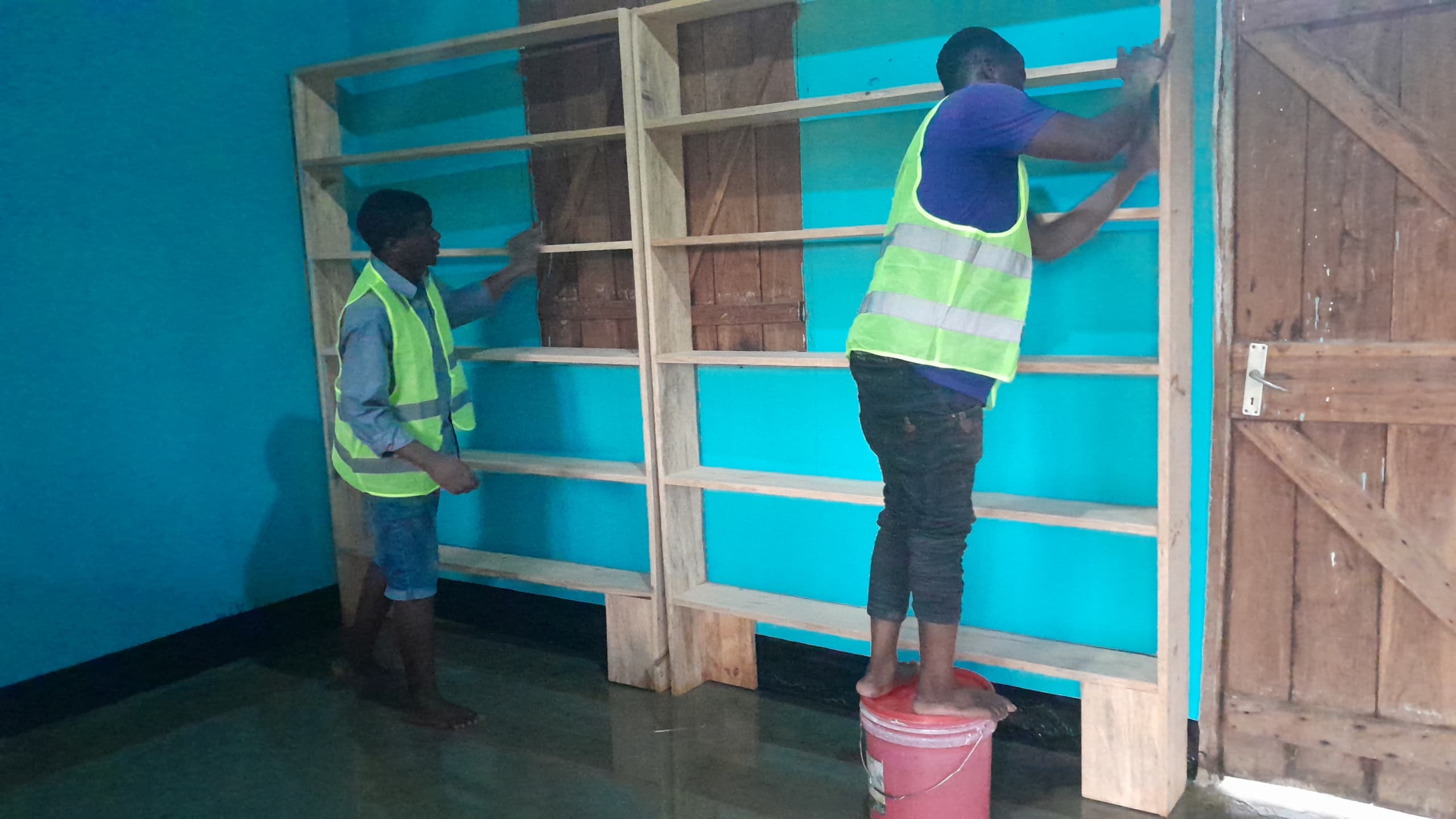 Community library renovation in Sengerema, Mwanza — progress photo 6