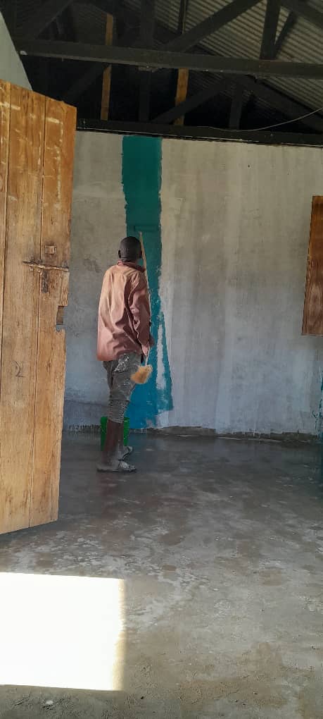Community library renovation in Sengerema, Mwanza — progress photo 8